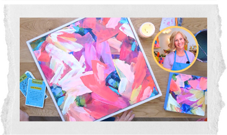 large painting and small reference painting