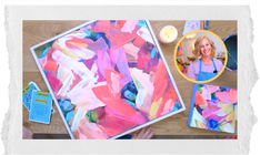 large painting and small reference painting