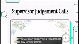 Supervisor Judgement Calls-NB