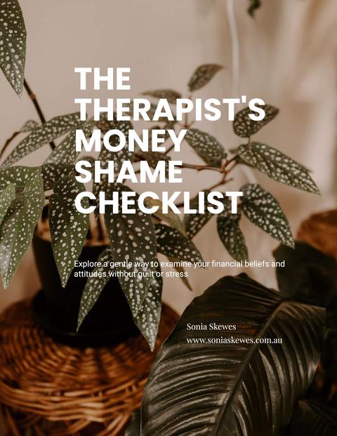 Free Therapists Money Shame Checklist