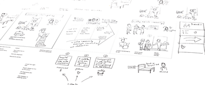 The original sketch from the Safe Harbour storyboarding session