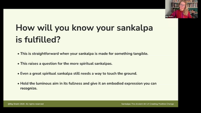 03 Sankalpa Course Class 1a Reflection