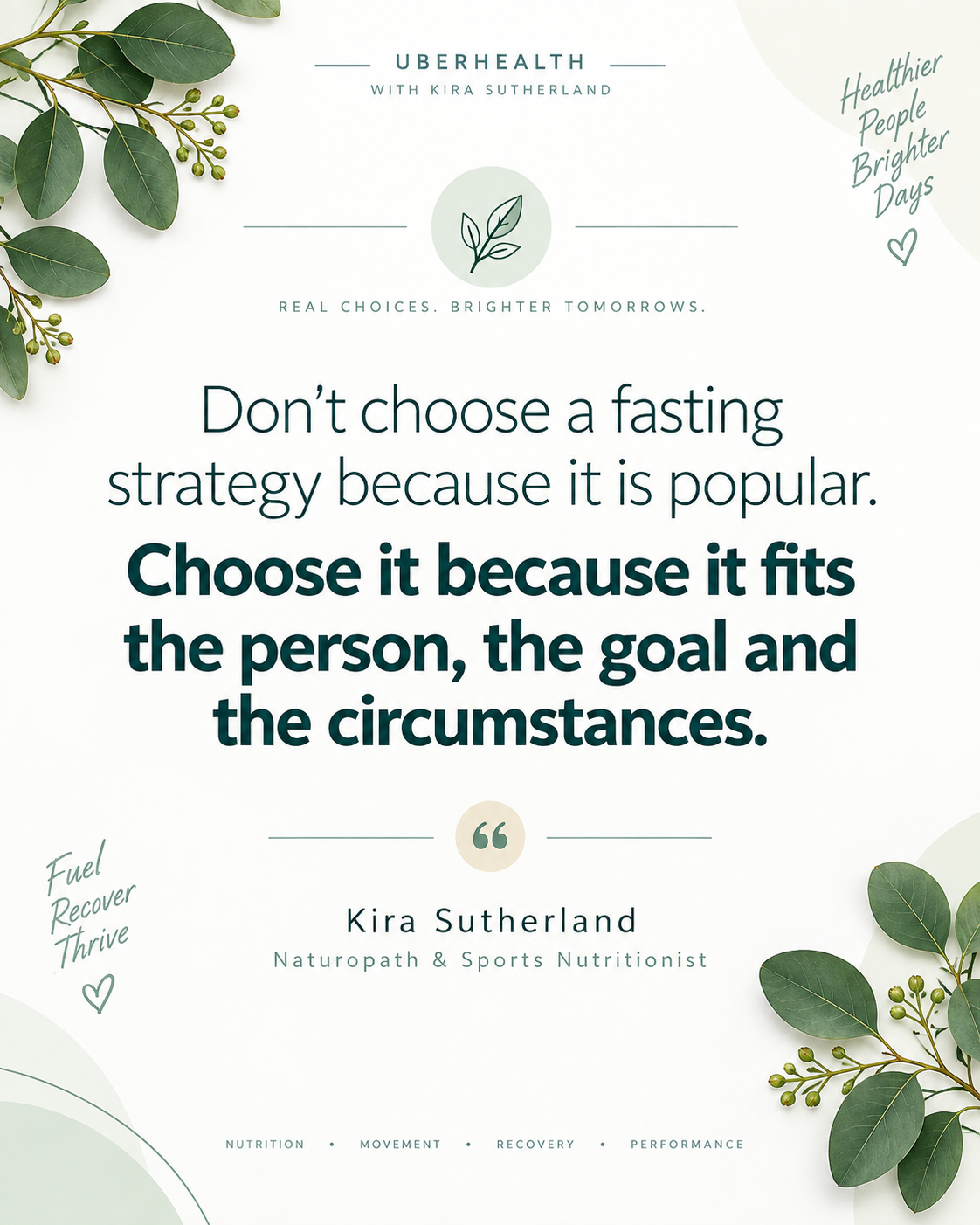 Fasting Strategy Quote