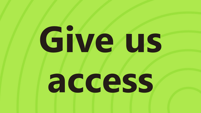 Cleanup lesson card - How to give us access
