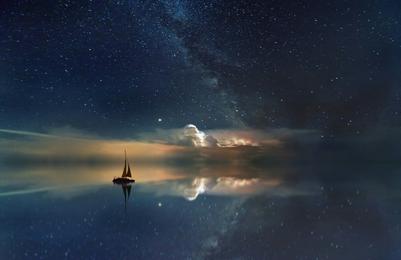 sailboat night sky portal