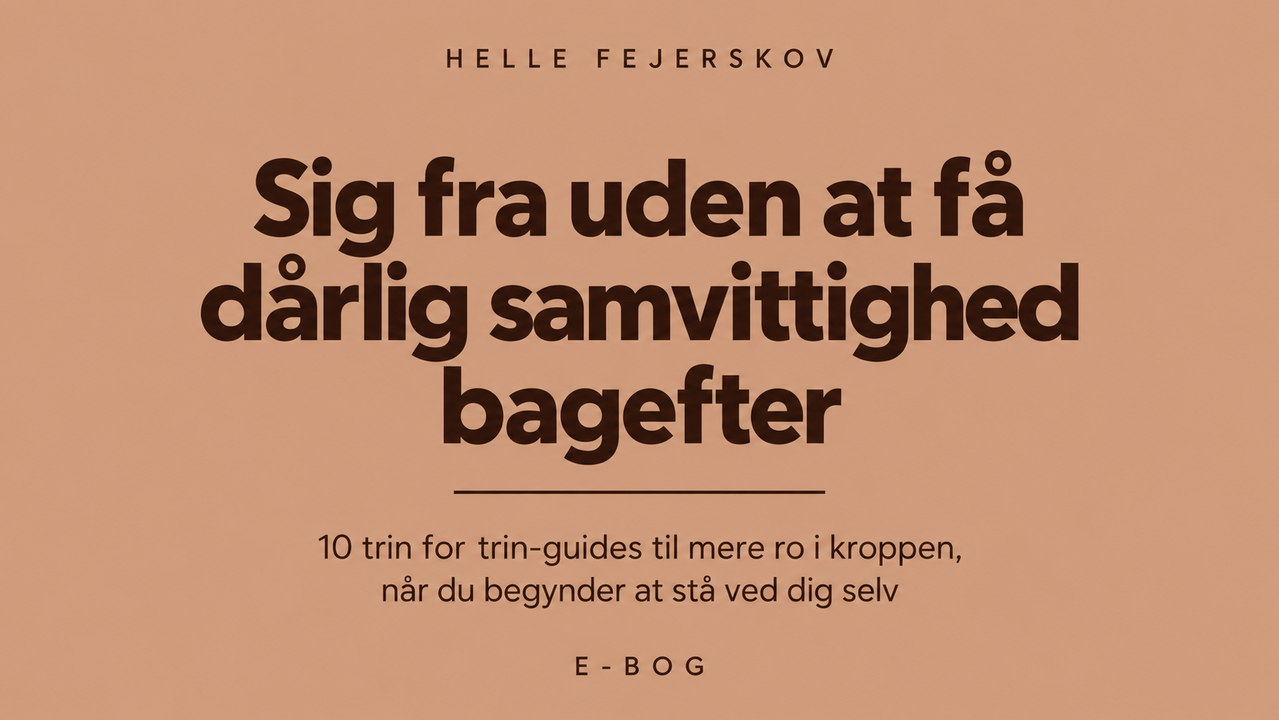 cover til e-bog.. sig fra uden dårlig samvittighed