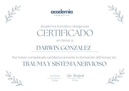 Certificado Academia Somática
