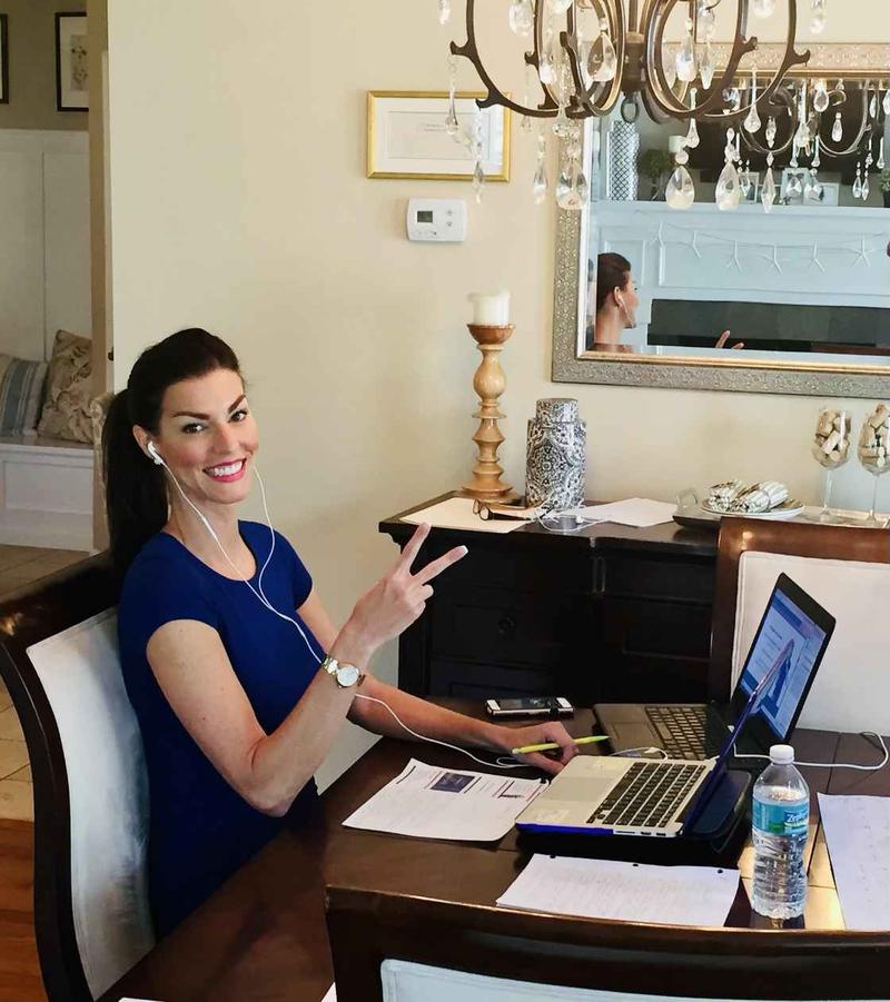 Heather hosting her first webinar