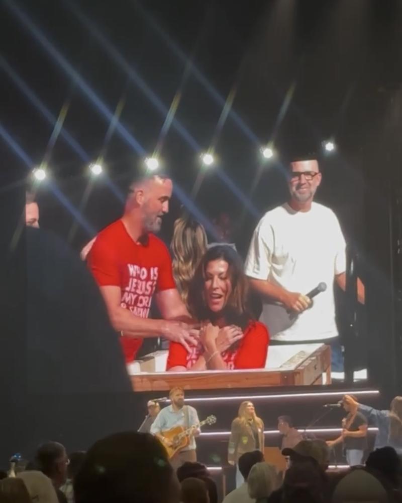 Heather getting baptized