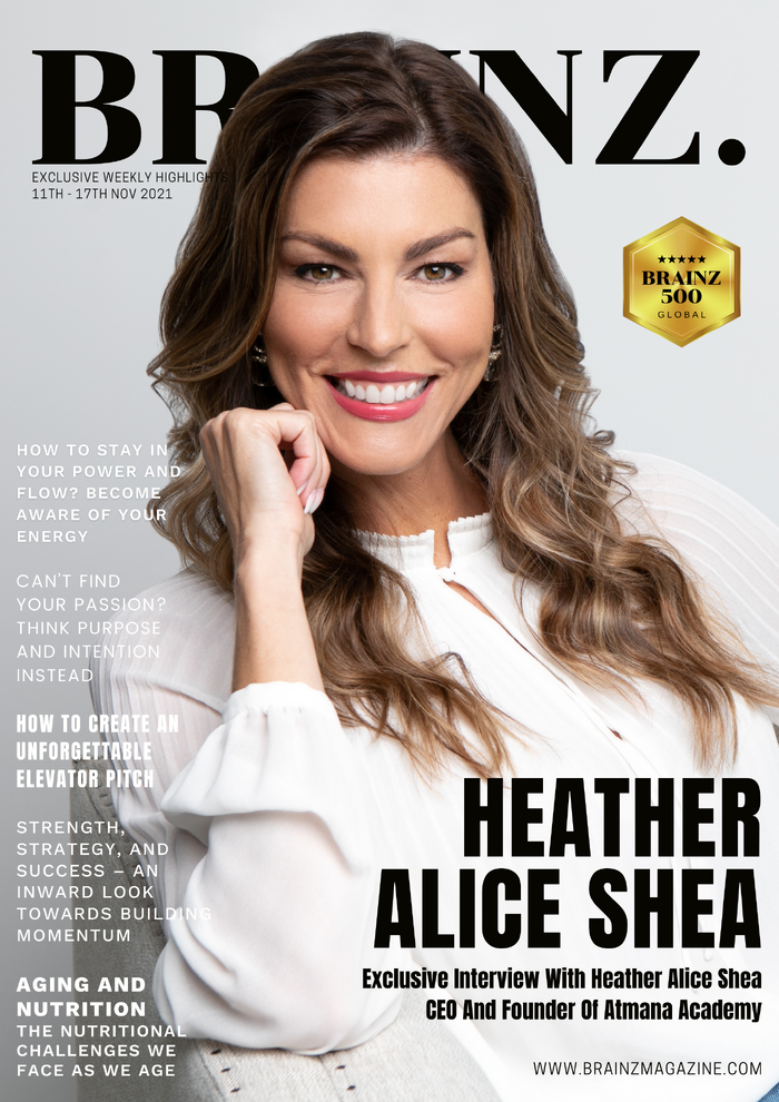 Heather Alice Shea on the cover of Brainz Magazine