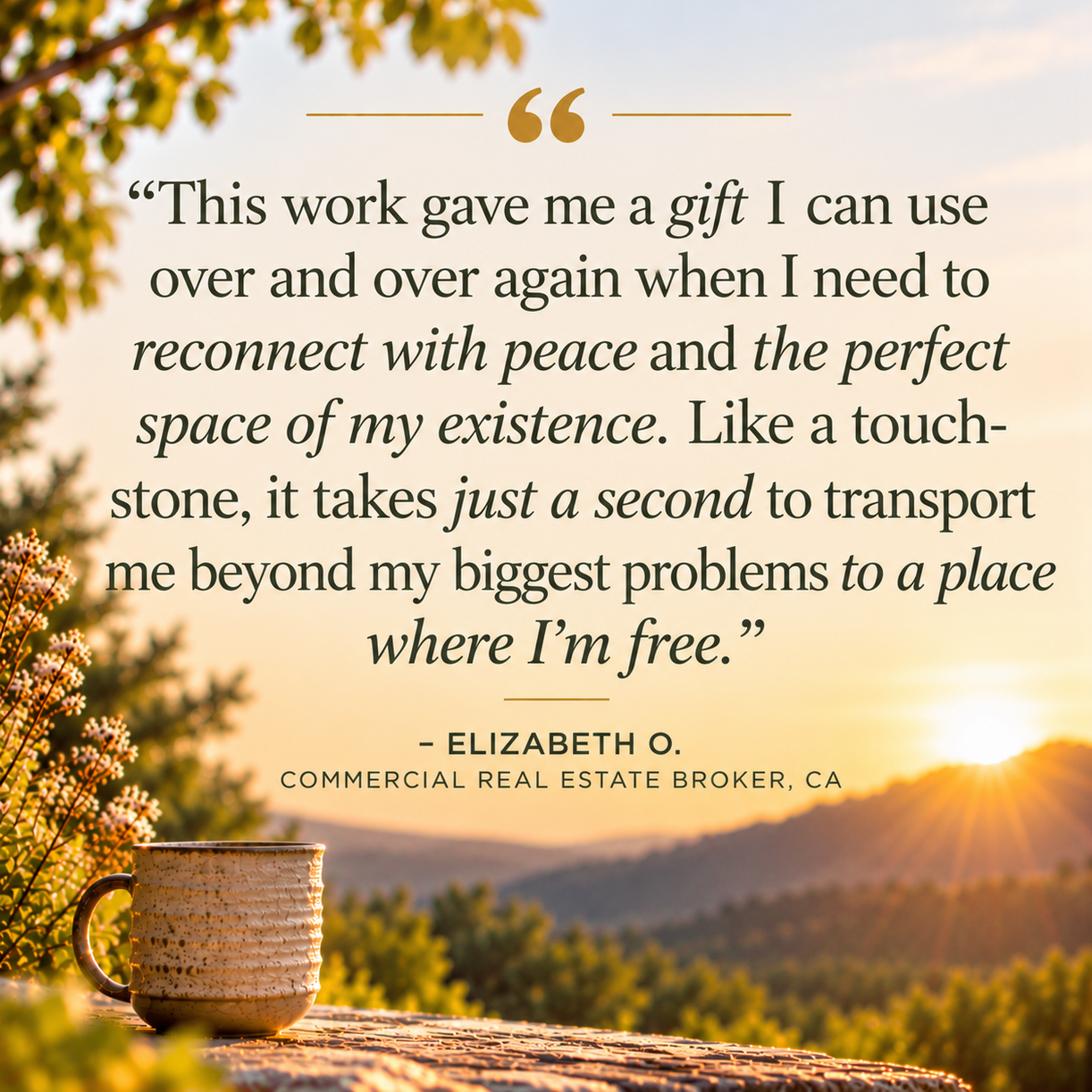Golden Sunrise Testimonial Retreat