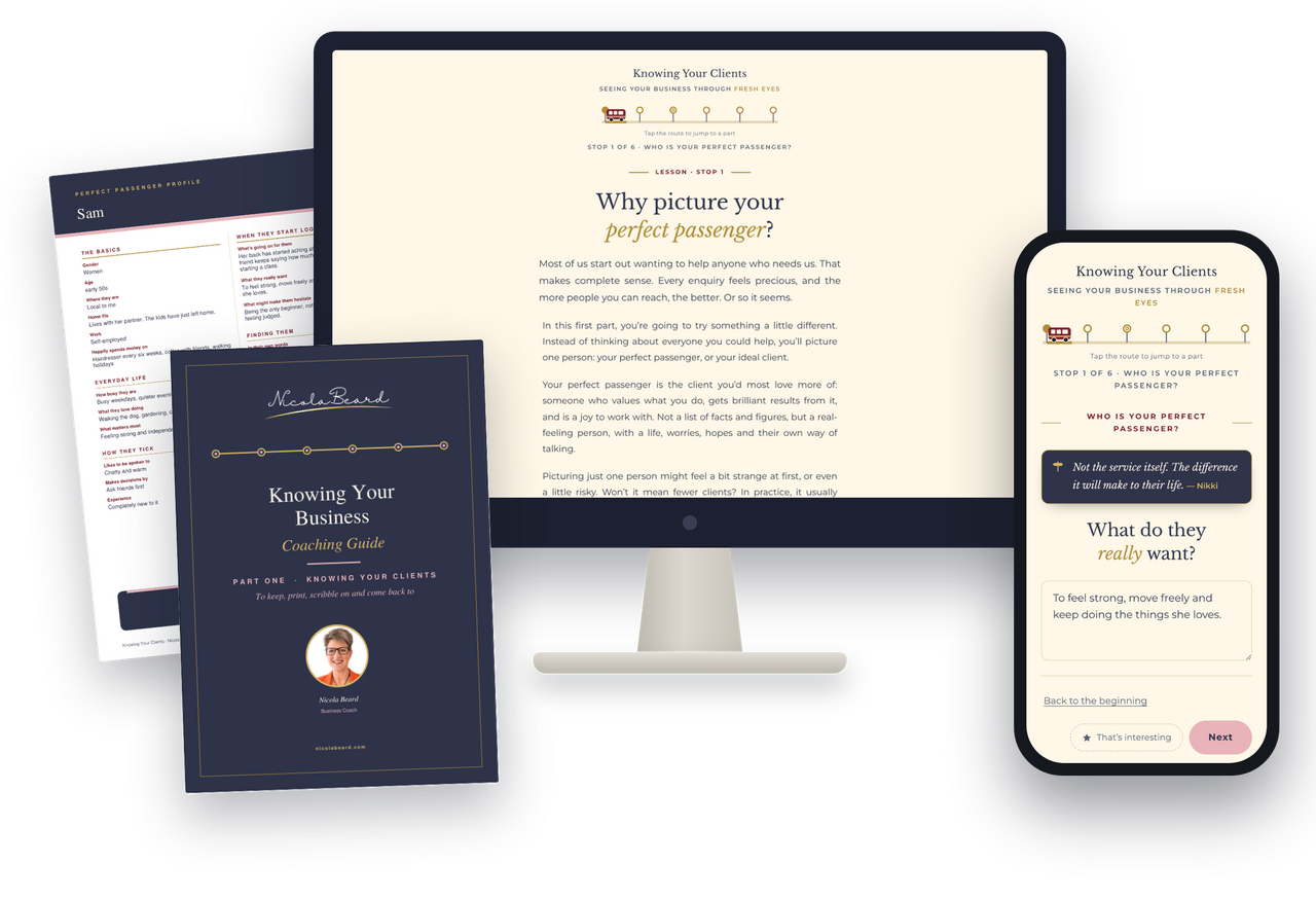 Knowing Your Clients on phone, tablet and computer