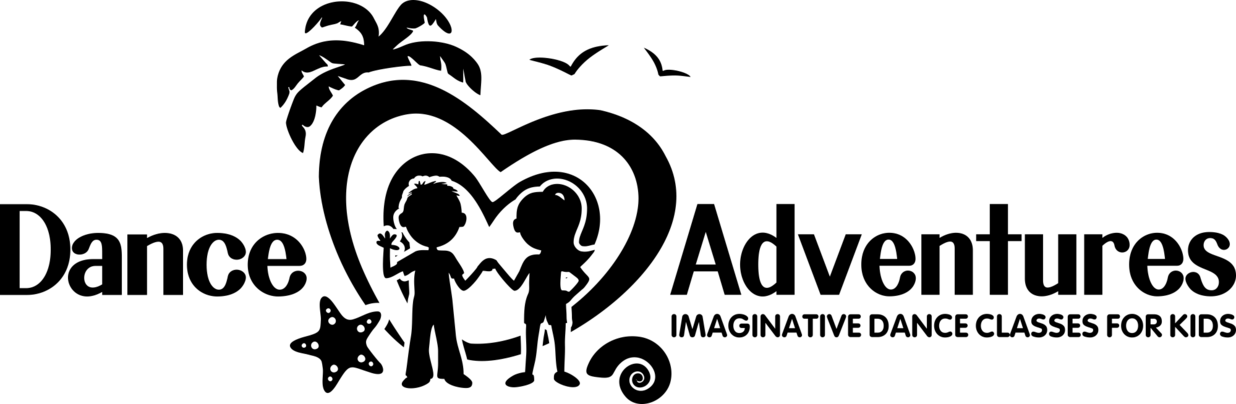 monochrome black logo with dancers - large