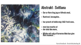 Abstrakt feedback Svitlana