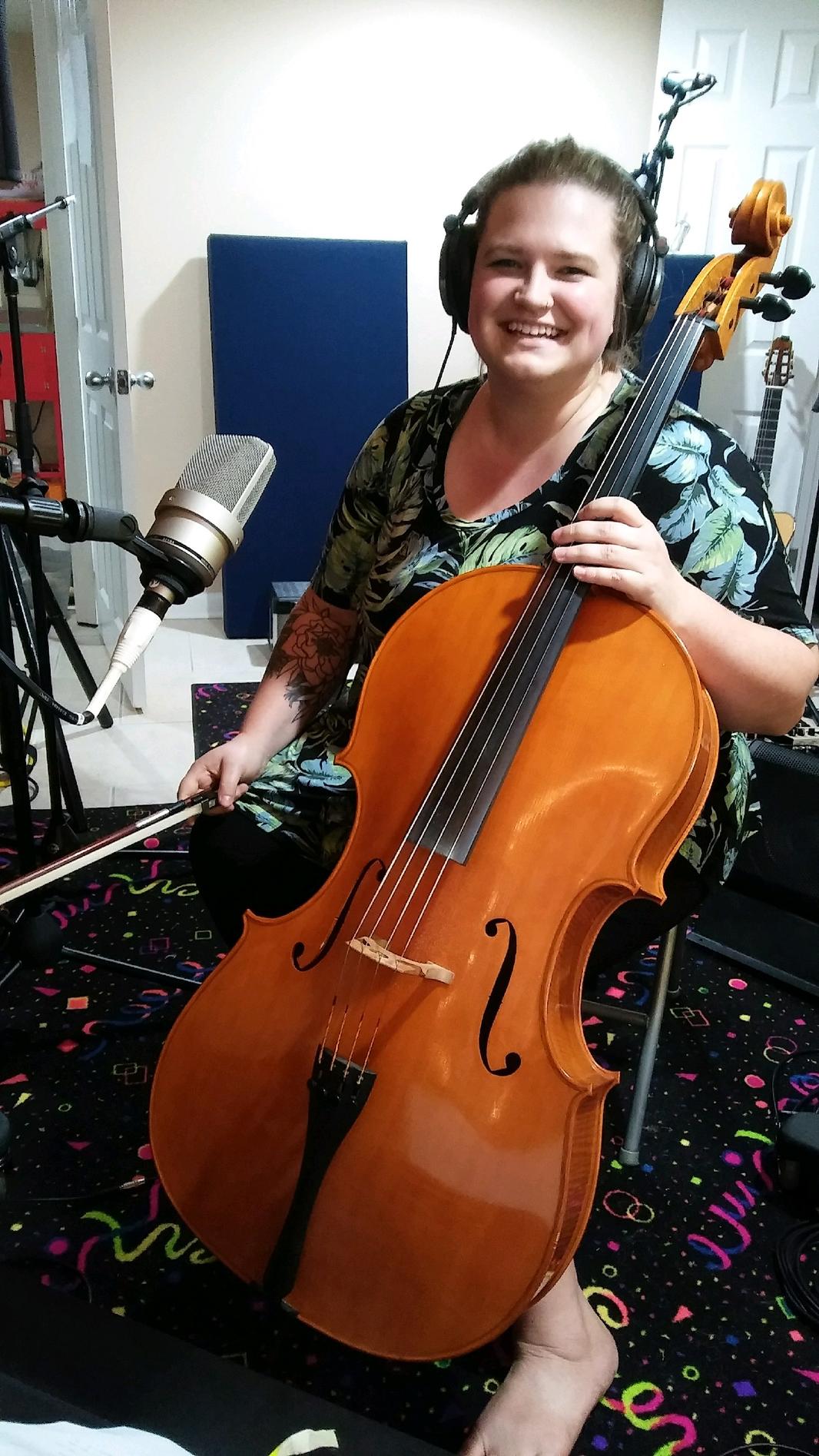 Emily Ann Peterson with cello