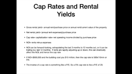 Understanding Cap Rates and Rental Yields