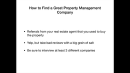How to Find a Great Property Management Company