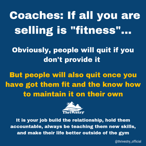 Dont just sell fitness