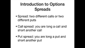 Introduction to Options Spreads
