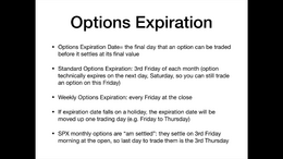 Options Expiration, Exercise, and Assignment