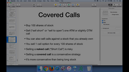 Covered Calls Lecture 1