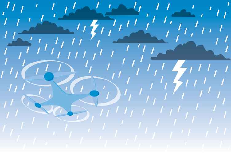 Drone i regn