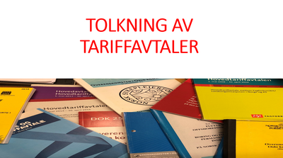 Tolkning av tariffavtaler
