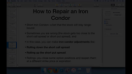 How to Repair an Iron Condor