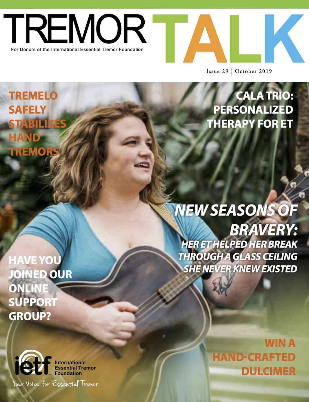 Tremor Talk Cover Story - Oct 2019 - EmilyAnnPeterson.com