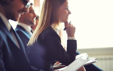 Seminar, kvinne, kurs, deltaker