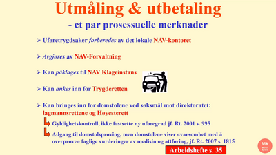 Uføretrygd. Utmåling og utbetaling 2020