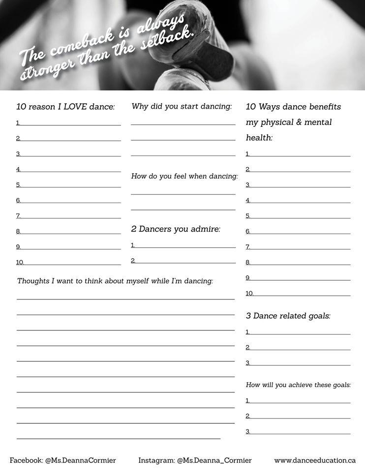 Goals worksheet 4
