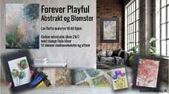 Forever playful abstrakt og blomster - forside til selvstudie
