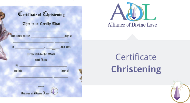 ADL Product - Certificate of Christening