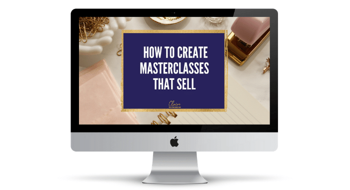 How To Create Masterclasses That Sell