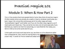 Pracitcal Magick 101 Moudle 5