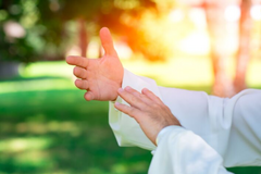 Tai Chi Chuan hands (ward off position)