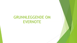 Grunnleggende om Evernote