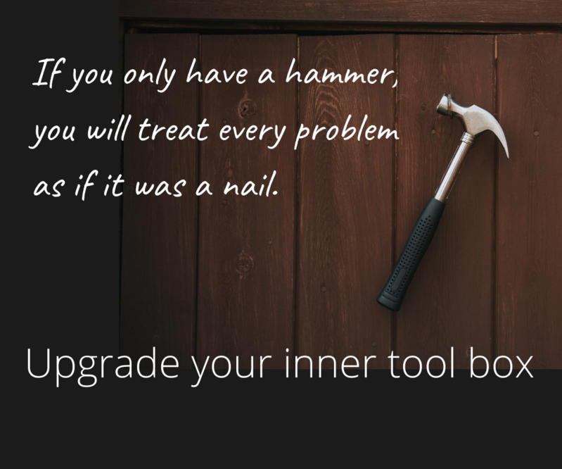 A hammer with a quote