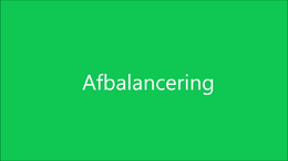 afbalancering