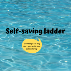 Self-saving ladder
