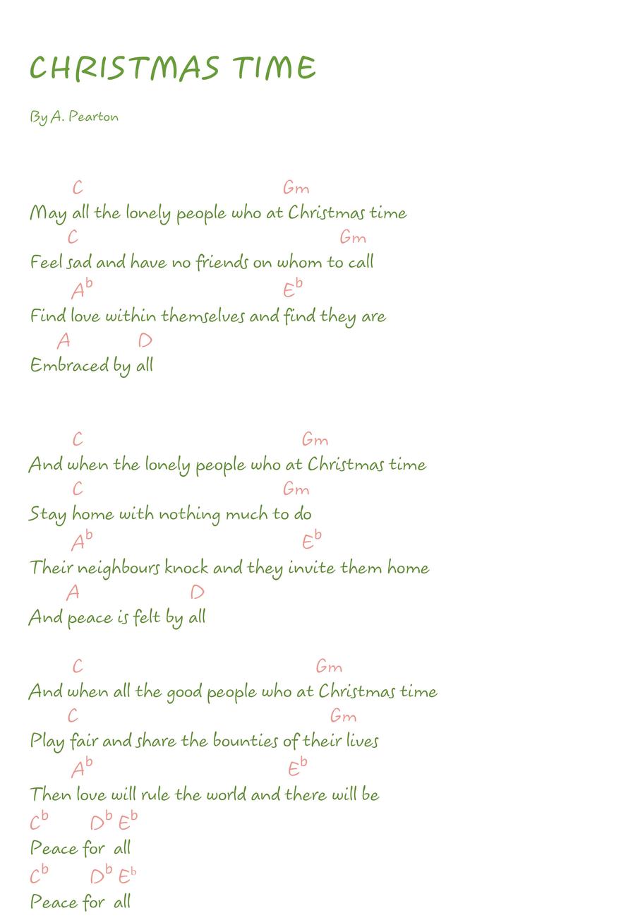 CHRISTMAS TIME - Lyrics and Chords