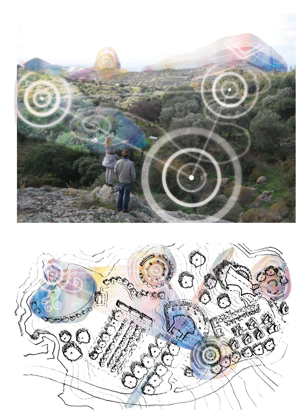 big site plan with conceptual hero