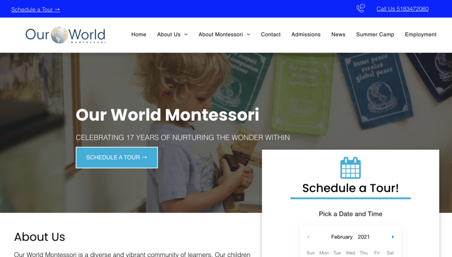 How Nido Marketing Transformed Our World Montessori's Website into