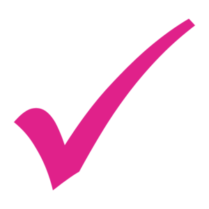 pink checkmark