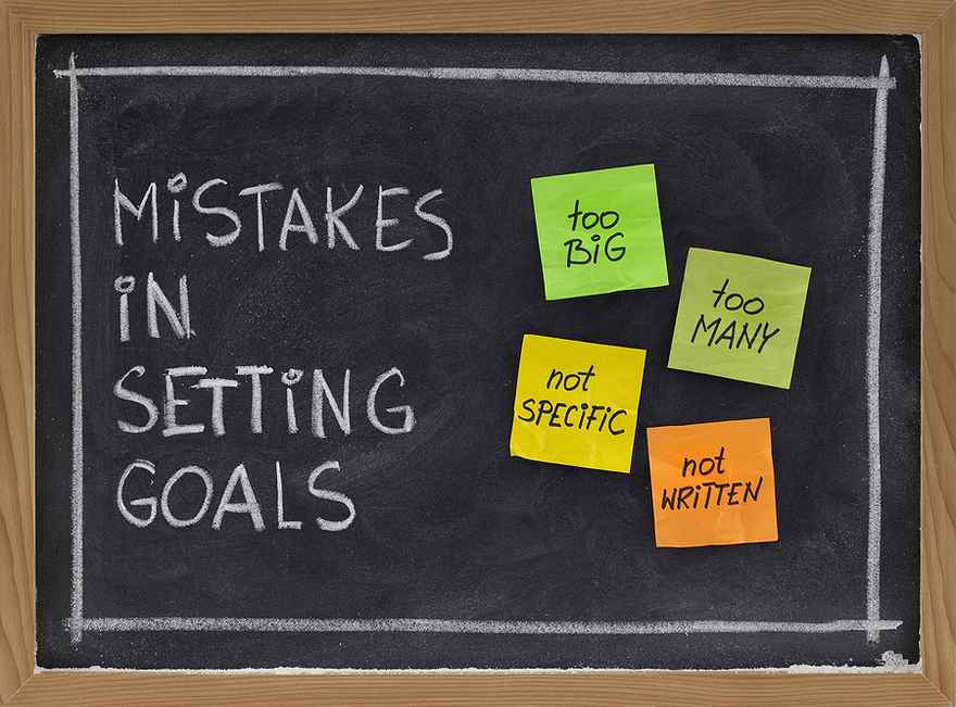 Mistakes in setting goals blackboard