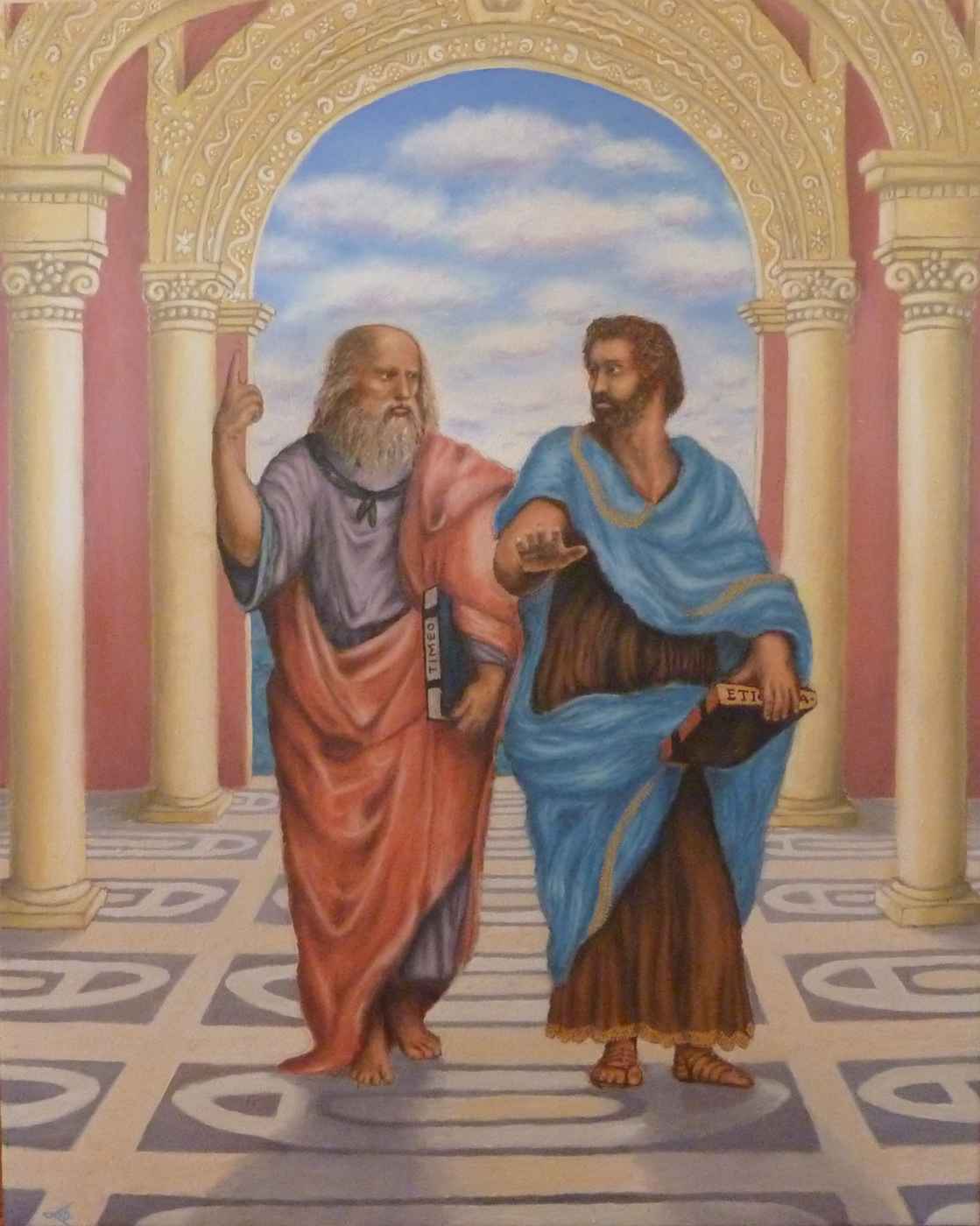Plato Aristotle ala Raphael large