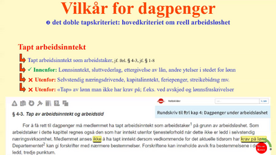 Dagpenger. Tapsvilkåret (140421)