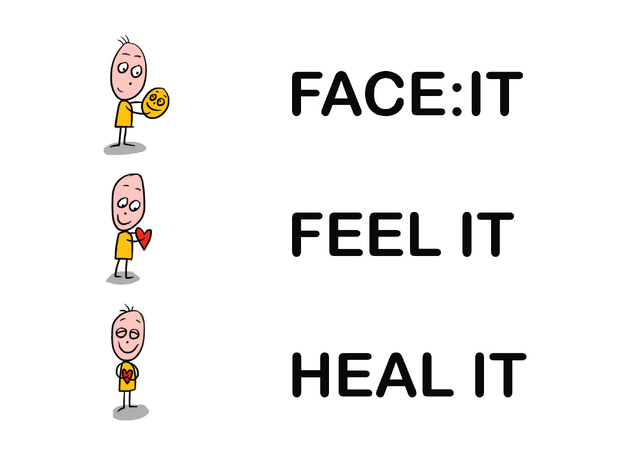 face it feel it heal it