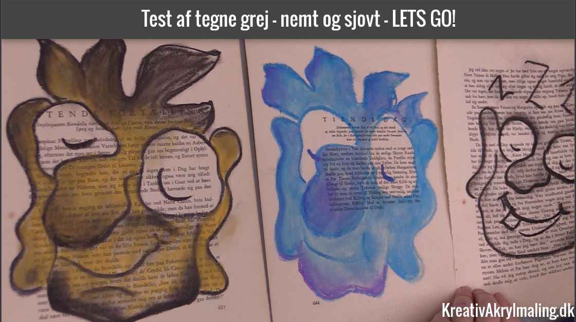 Trolde - Test af tegnegrej vandopløslig akvarel kridt fra Marabu